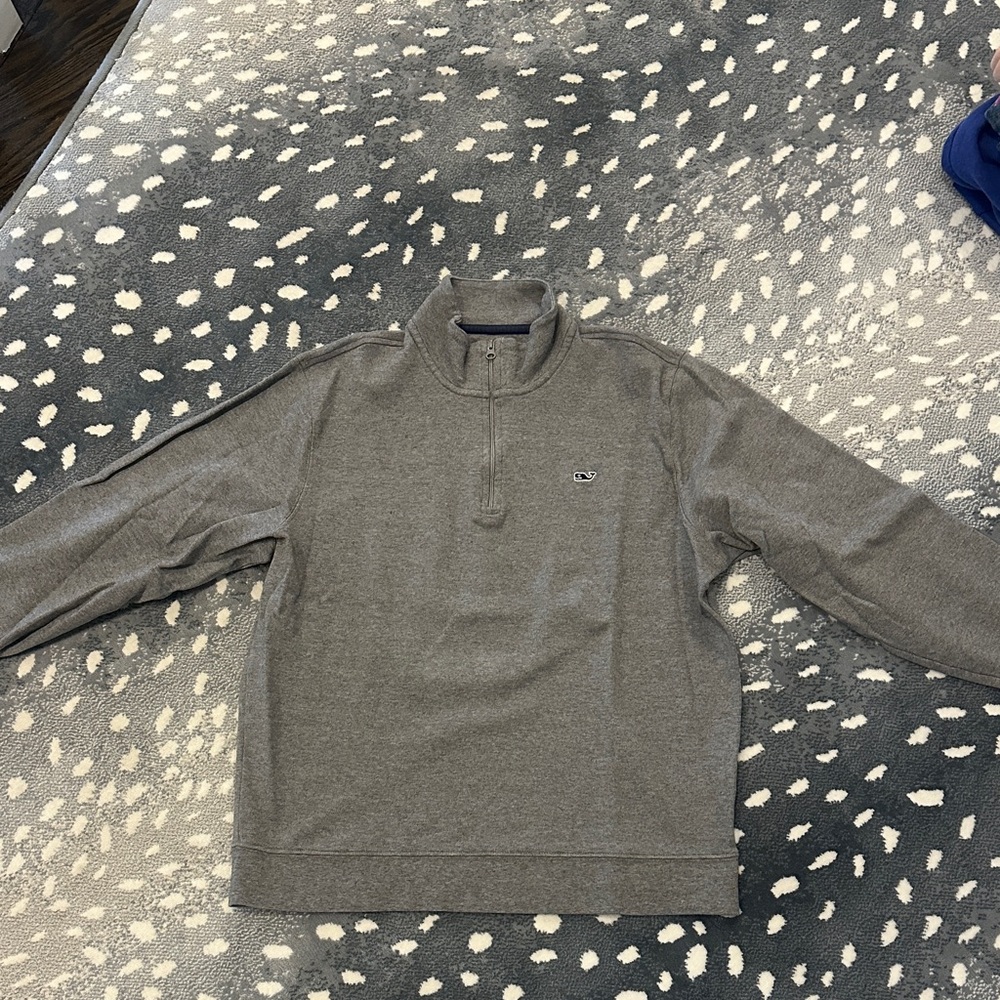 Vineyard Vines Heather Gray Quarter-Zip Pullover
